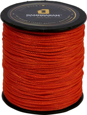 DAMODARAM 1mm Nylon Macrame Thread Cord For Art Craft & DIY Projects (100 MTR, Orange) Thread(100 m Pack of1)