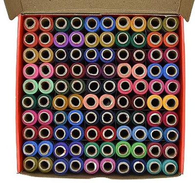 ARTPARASITE Spade Poly Polyester Sewing and Tailoring Thread 2 Ply Thread(180 m Pack of100)