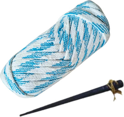 Poohan BLUE Cotton Nada Flat Dori String for Salwar Pyjamas Thread(10 m Pack of1)