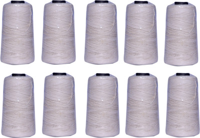 TOREX 9 Ply Cotton Thread Unbreakable Bag Closing Thread Off White Thread(1000 m Pack of10)