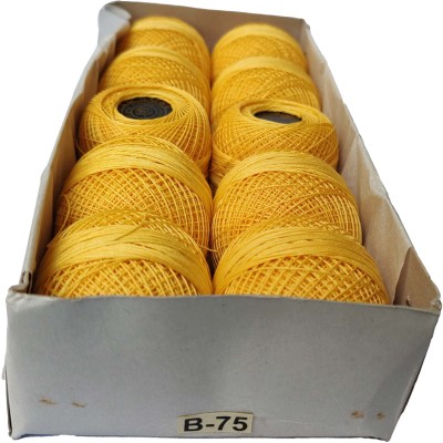 Quickcollection Thread Cotton Embroidery Balls (Dn No. B-75) Thread(90 m Pack of10)