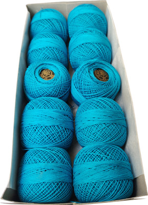 Quickcollection Redrose Thread Cotton Embroidery Balls (Dn No.410) Thread(90 m Pack of10)