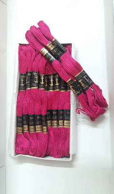 ANCHOR Cotton Skeins - Embroidery Threads Shades of Pink-4380 Thread(8 m Pack of10)