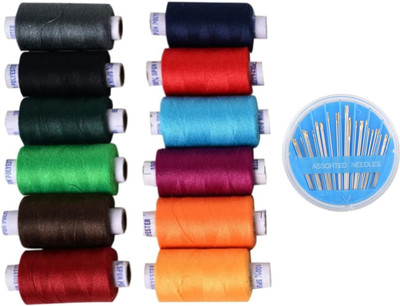 Clezaro Multicolor Thread(300 m Pack of12)