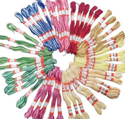 ARTPARASITE Cotton Coat Doli Assorted Skeins Hand Embroidery Floss kit (50 Skiens, 2 Each) Thread(8 m Pack of50)