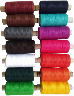 Clezaro Multicolor Thread(300 m Pack of15)