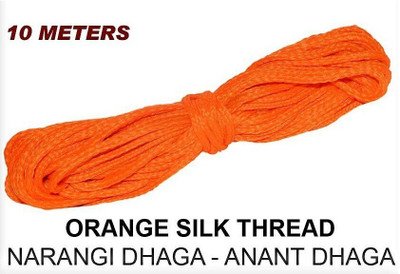 oramsa Religious Silk Nazar Dhaga!! Najar Suraksha for Men and Women (Orange) Thread(10 m Pack of1)