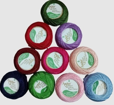 ANCHOR Multicolour Shads 10Gm Thread(85 m Pack of10)