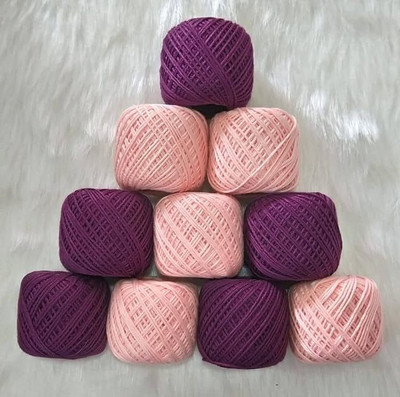 FOLIAM Light Pink + Purple Thread(30 m Pack of10)