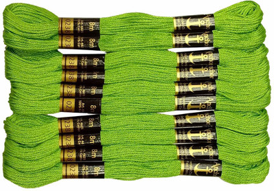 ANCHOR parrot green Thread(8 m Pack of15)