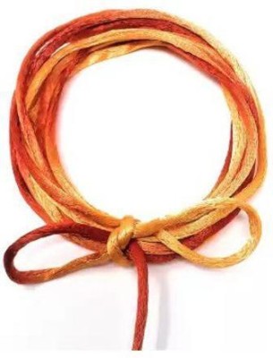 oramsa Silk Mauli -Kalawa Raksha Sutra with Natural colours Red and Saffron in silk Thread(10 m Pack of1)