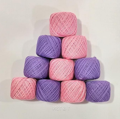 FOLIAM Light Purple + Pink Thread(30 m Pack of10)
