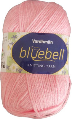 ARTPARASITE Vardhman Bluebell Wool Knitting Ball Hand Knitting Wool Yarn 100 Gram Baby Pink Thread(300 m Pack of1)