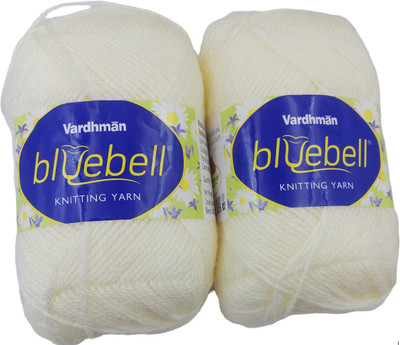 ARTPARASITE Bluebell Thread Yarn Wool Ball Hand Soft Fingering Crochet Acrylic Knitting Yarn Thread(300 m Pack of2)