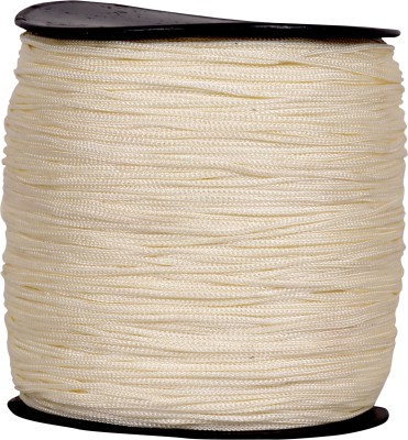 DAMODARAM 1 MM Thickness Nylon Macrame Thread Cord Gop Dori for Jewellery Making, Bags, Purse and Many Other DIY Crafts (Weight : 200 Gram | Length : 400 Meter | Colour : Cream Ivory ) Thread(400 m Pack of1)