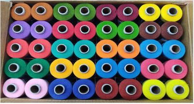 TOREX 2 PLY 800 Meter Polyester Sewing Threads (20 Dark & Light Set L-5) Thread(800 m Pack of40)