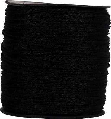 DAMODARAM 1 MM Nylon Macrame Thread Cord/Dori For Art Craft & DIY Projects, (400 MTR, Black) Thread(400 m Pack of1)
