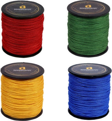 DAMODARAM 2mm Nylon Macrame Thread For Art Craft & DIY Projects (Each 100 MTR) Thread(100 m Pack of1)
