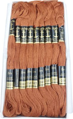 ARTPARASITE Anchor Skeins Pack of 10 Hand Embroidery Threads Cross Long Stitch Skeins Cotton Thread(8 m Pack of10)