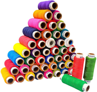 Palak Yarn Multicolor12 Thread(150 m Pack of100)