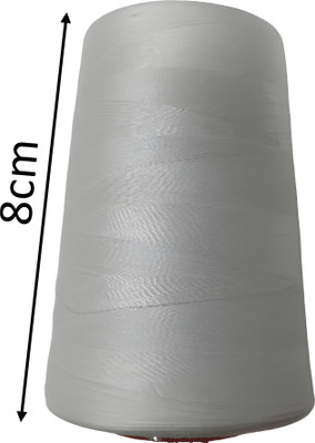 ktl WHITE, 10000 POLY | 10000 METER (2PLY)| USED IN INTERLOCKING AND STICHING PURPOSES Thread(10000 m Pack of1)