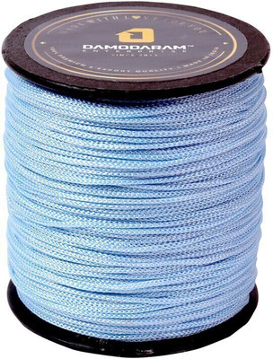 DAMODARAM 1mm Nylon Macrame Thread Cord For Art Craft & DIY Projects(SKYBLUE) Thread(100 m Pack of1)