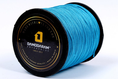 DAMODARAM 2mm Nylon Macrame Thread Cord For Art Craft & DIY Projects (Firozi Blue) Thread(100 m Pack of1)