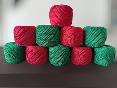 SHOPOBOX Rani Pink + JERRY Green Thread(30 m Pack of10)