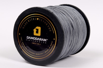 DAMODARAM 2mm Nylon Macrame Thread Cord For Art Craft & DIY Projects (Dark Grey) Thread(100 m Pack of1)