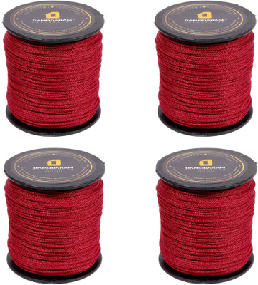 DAMODARAM 2mm Nylon Macrame Thread For Art Craft & DIY Projects (Each 100 MTR) Thread(100 m Pack of1)