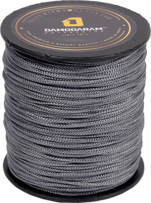 DAMODARAM 1mm Nylon Macrame Thread Cord For Art Craft & DIY Projects (100 MTR, Dark Grey) Thread(100 m Pack of1)