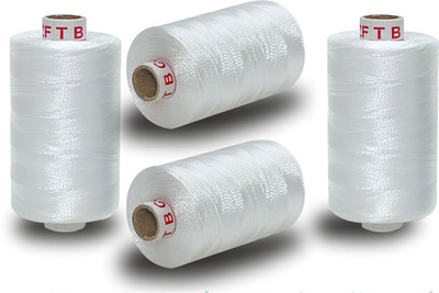 DOMICK Ultra-Thin Strong Nylon Thread 2 Ply, Beading Jewellery Craft Making. 2000M Thread(500 m Pack of4)