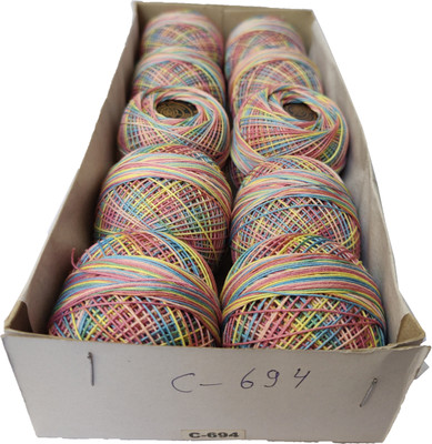 Quickcollection Redrose Thread Cotton Embroidery Balls (Dn No. 694) Thread(90 m Pack of10)