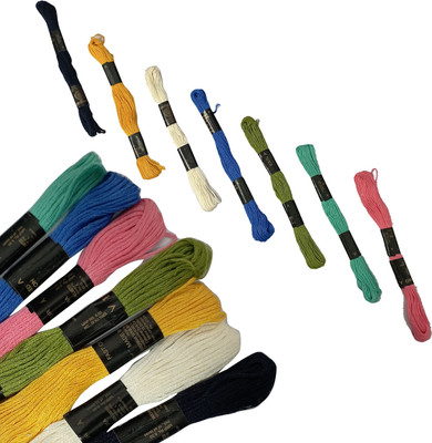 Aakriti Embroidery Floss,Skeins Mixed Colors Cross Floss Stitch Thread(7 m Pack of7)