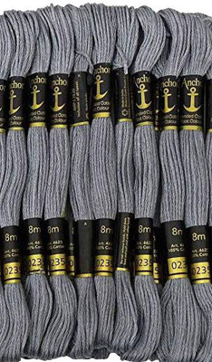 ANCHOR grey Thread(8 m Pack of15)
