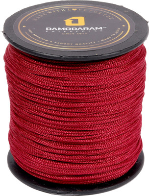 DAMODARAM 2mm Nylon Macrame Thread Cord For Art Craft & DIY Projects (100 MTR, Maroon) Thread(100 m Pack of1)