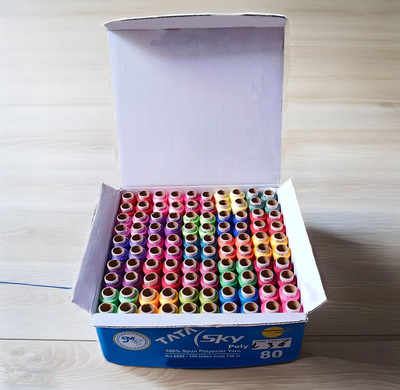 DEALDASH Multicolour Thread(150 m Pack of100)