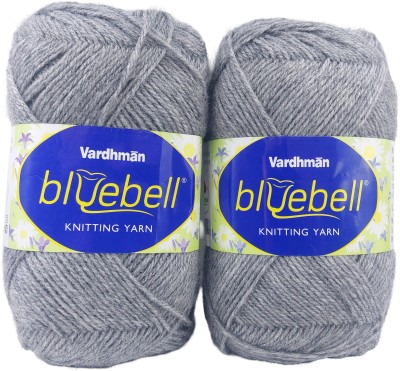 ARTPARASITE Vardhman Bluebell Wool Knitting Ball Hand Knitting Wool Yarn 100 Gram 300m Grey Thread(300 m Pack of2)