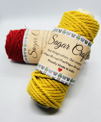 SAGARCRAFT Babay pink, Beige Thread(20 m Pack of2)