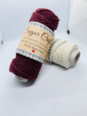 SAGARCRAFT white Thread(20 m Pack of2)