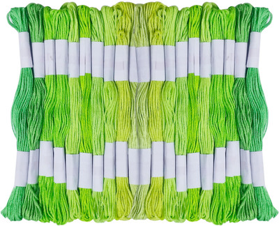 ZOOHI 50 Pcs Parrot family Color Cotton Embroidery Skeins Floss Sewing Kit Combo Pack Thread(7.5 m Pack of50)