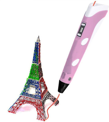 3D Galaxy 3D Printing Pen with LCD Display With 3 , 1.75 mm, 10 Metre Filament -Pink 3D Printer Pen