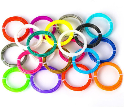 VIKNIK 10 Colors x 5 mtr 3D Pen Filament Refills 1.75 mm PLA Pack (10) 3D Printer Pen