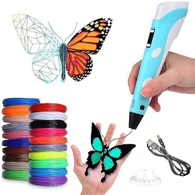 Chigy Wooh 3D Printing Drawing Pen Set with PLA Filament Creative Arts & Craft Kit For Kids 3D Printer Pen