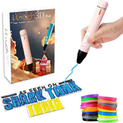 WOL3D touch Pro 3D Pen Pink, Kids Friendly Magic 3D Pen with 20in1 3D Printer Pen