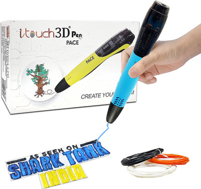 WOL3D Itouch Pace 3D Pen (Blue) for 3D Drawing; Art and Craft 3D Printer Pen