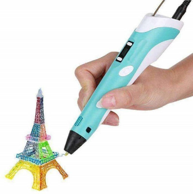NIYAMAT 3D Printing Pen with Display - 3 Starter Colors of PLA Filament Stencil Book 3D Printer Pen