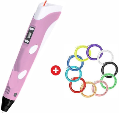 3D Galaxy 3D Printing Pen with LCD Display With 3 , 1.75 mm, 10 Metre Filament (pink) 3D Printer Pen