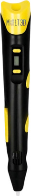 Melt3D 3D Drawing Pen for Kids with adapter and 3x10meter filament(Black and Yellow) 3D Printer Pen