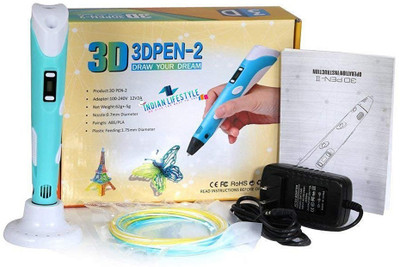 chahat Enterprise 3D PEN-2 Printing Pen with LCD Display & PLA/ABS Filament Refills For Creativity 3D Printer Pen